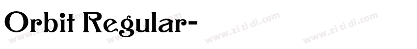 Orbit Regular字体转换